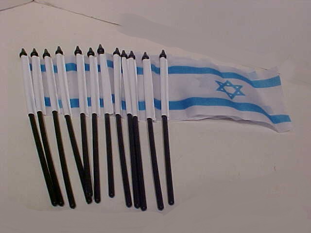 12 pack Israel Flags